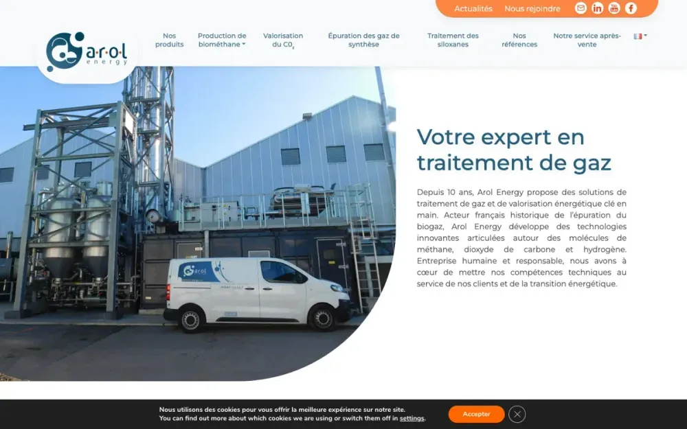 Arol Energy — traitement de gaz