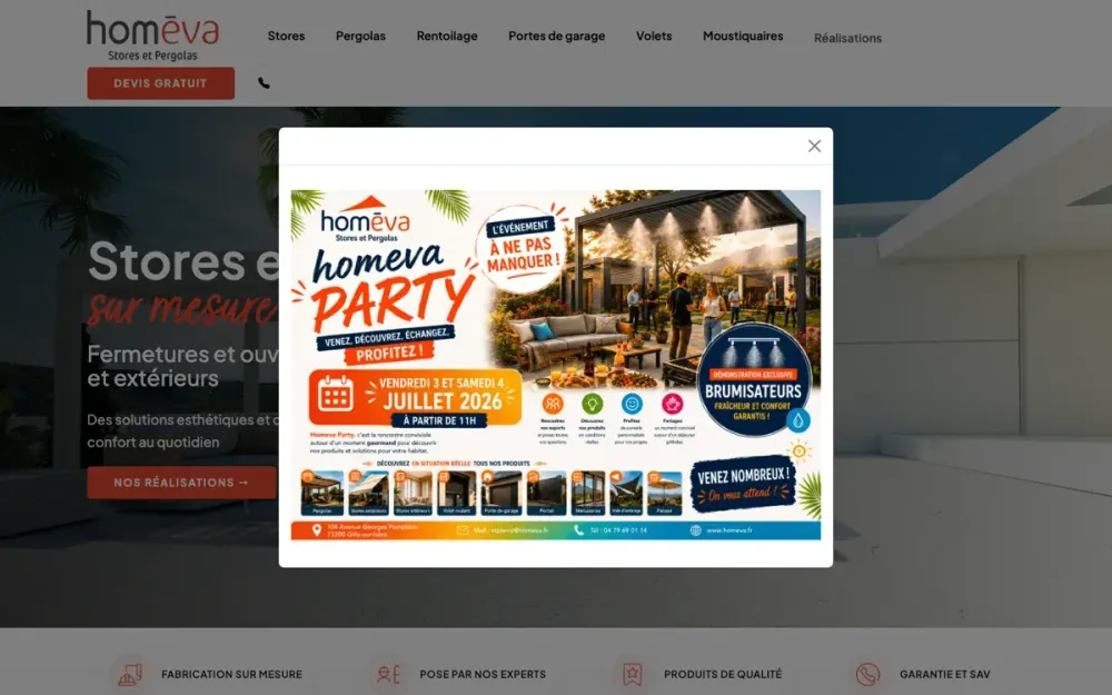 Homéva — stores et pergolas