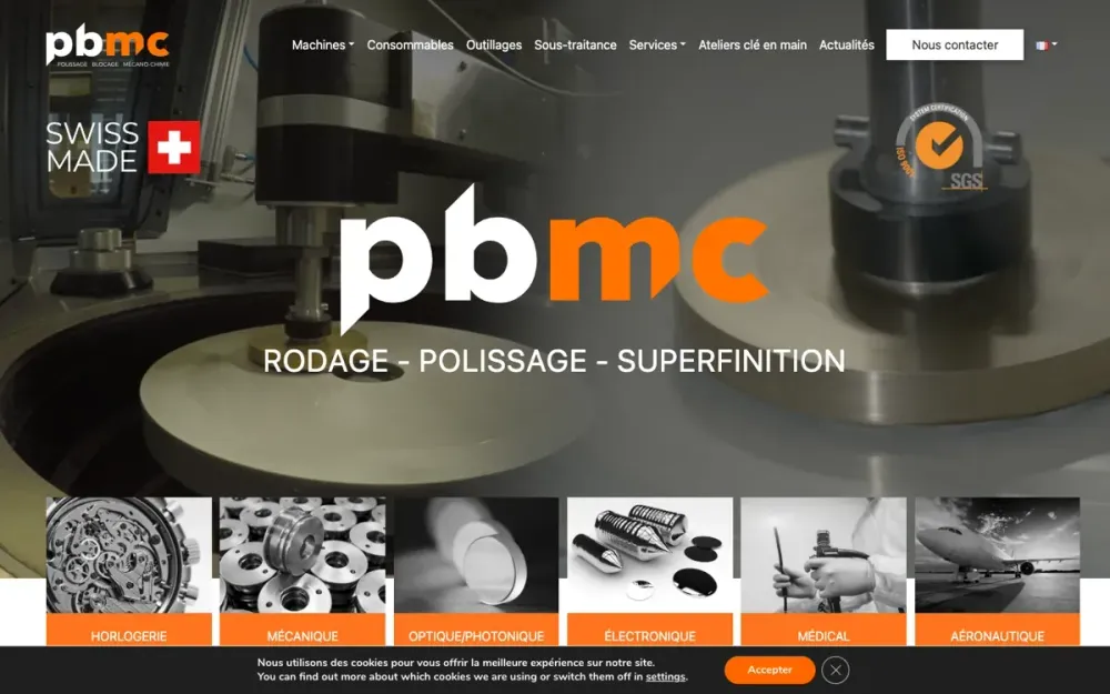 PBMC — rodage et polissage de précision