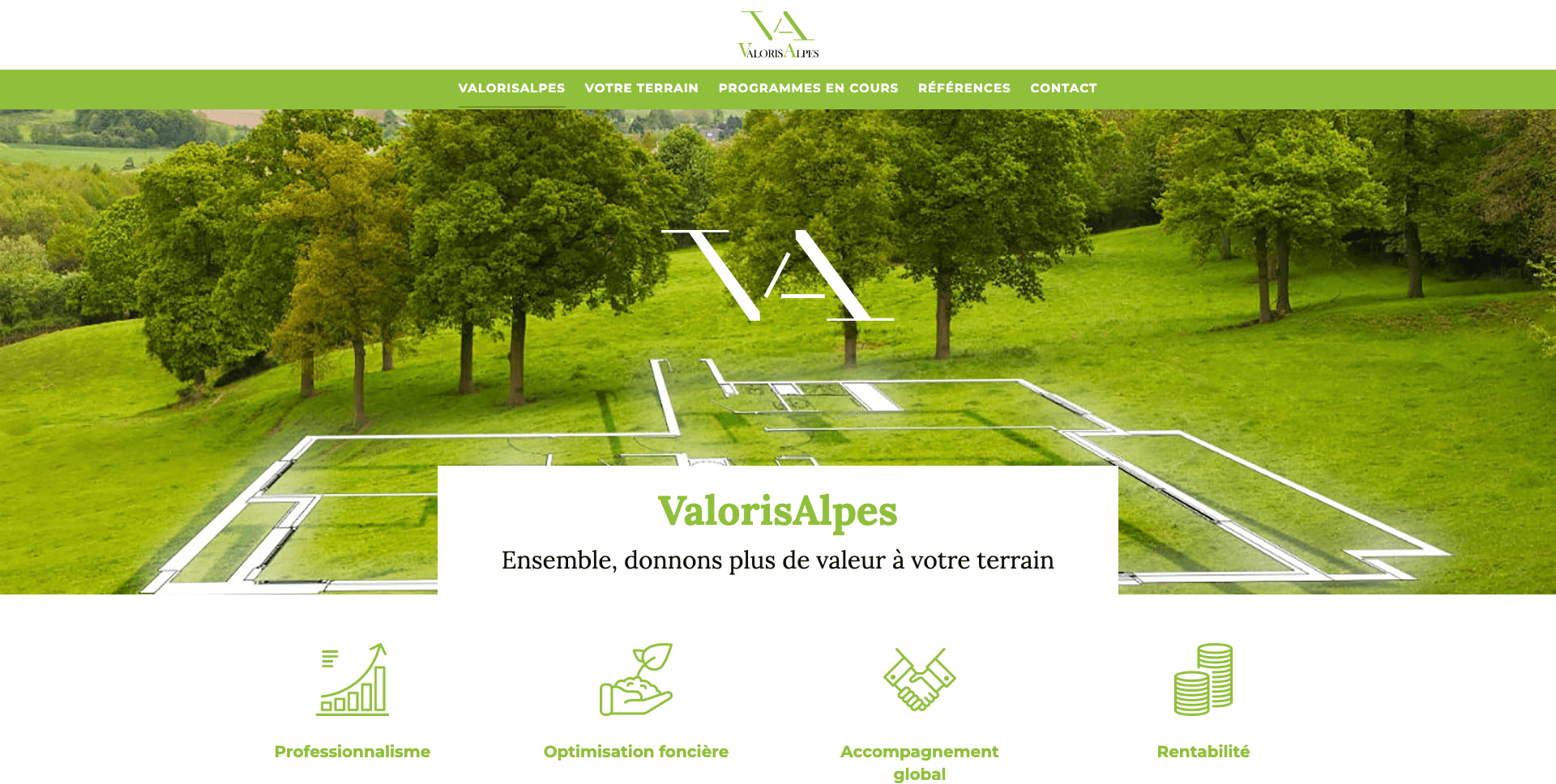 Site wordpress ValorisAlpes spécialiste de l'aménagement en savoie